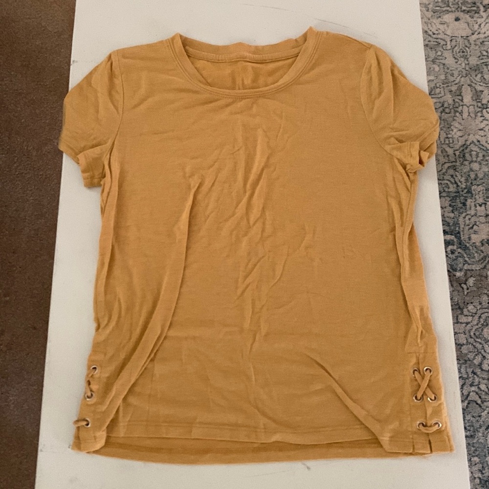 Yellow T-Shirt with side ties